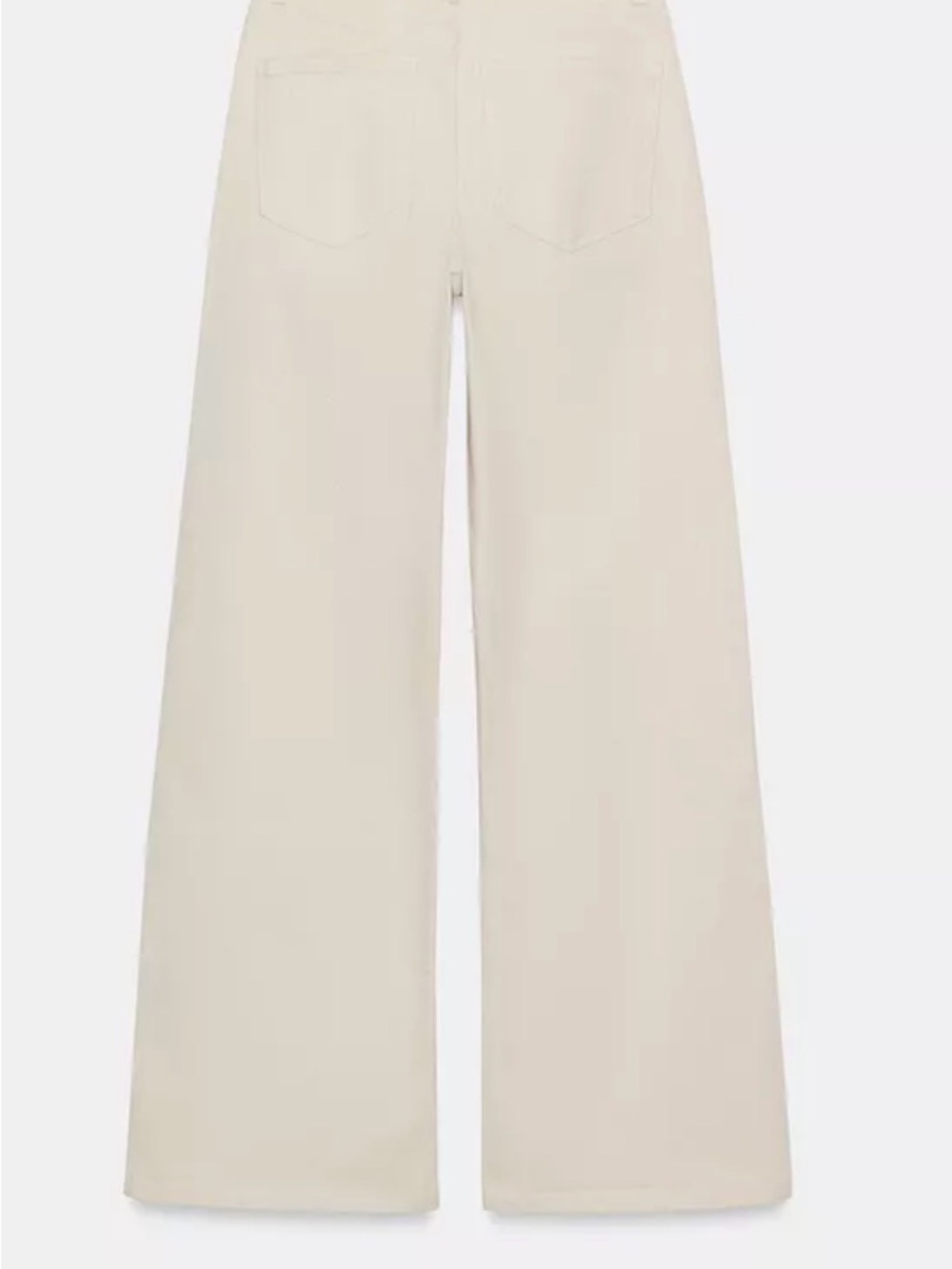 Zara Cream Wide Leg Jeans